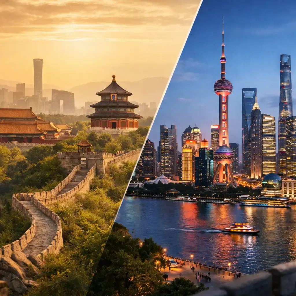 Pekin apo Shanghai - Kine dhe paketa turistike