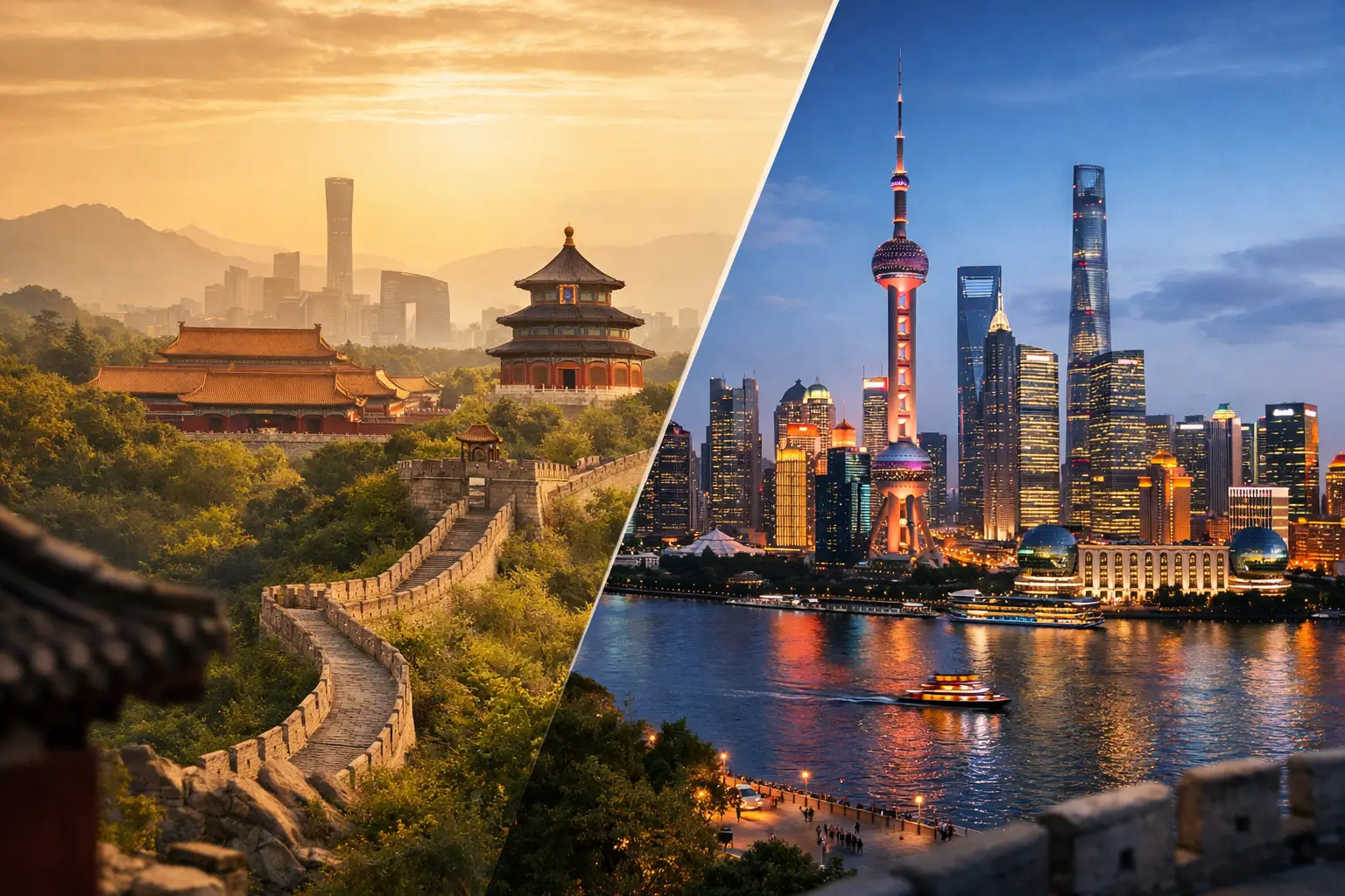 Pekin apo Shanghai - Kine dhe paketa turistike