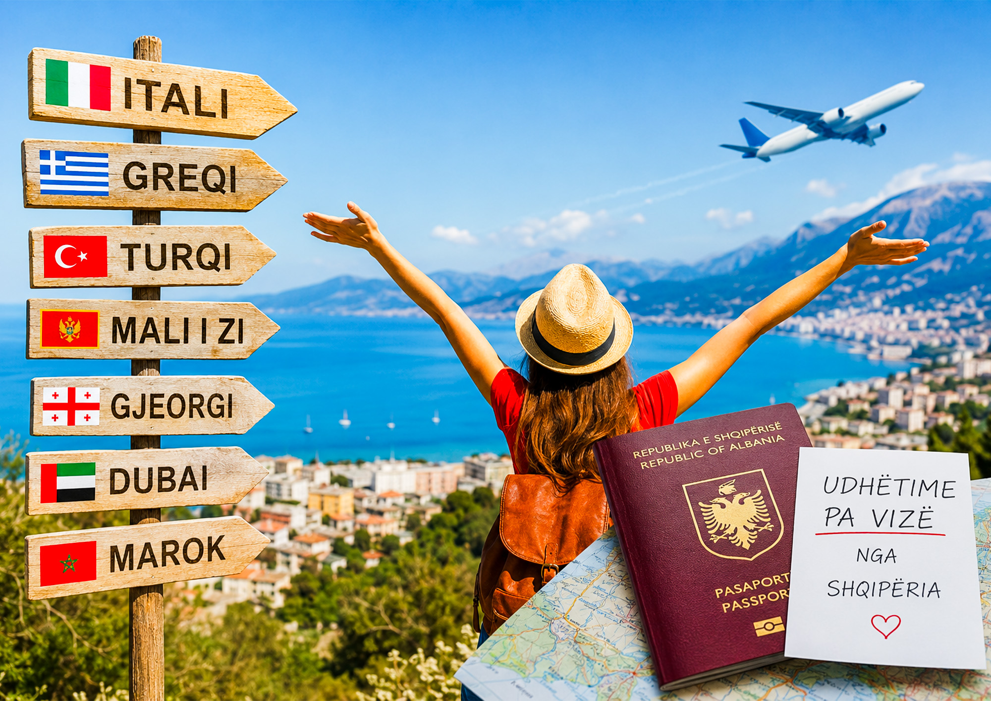 Ku mund të udhëtosh pa vizë nga Shqipëria